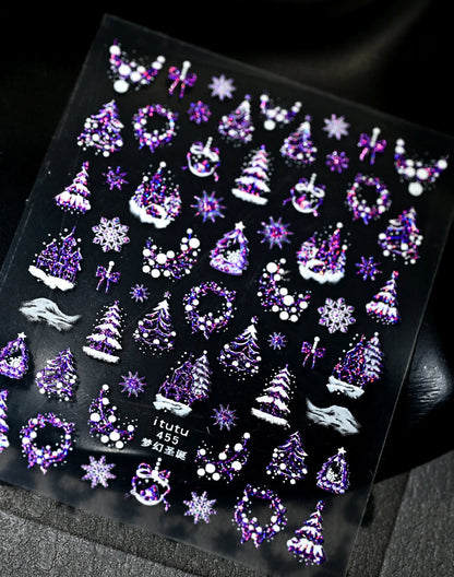 Enchanted Winter Tale — 3D Christmas Nail Stickers