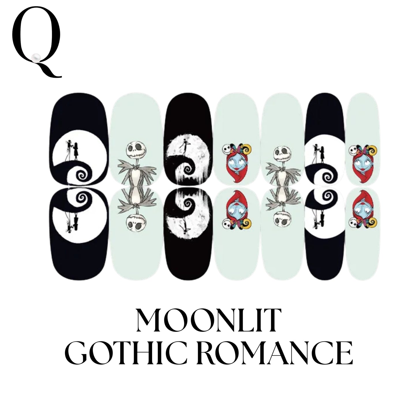 🎃 Everyday Spooky – Gothic & Elegant Full Nail Stickers Set 🕸