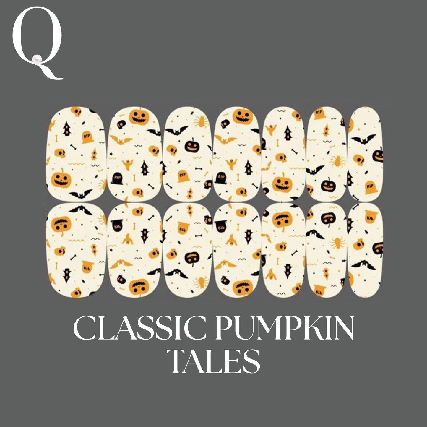 🎃 Everyday Spooky Classics – 🌙 Spooky Classics 🌙 Full Nail Stickers Set