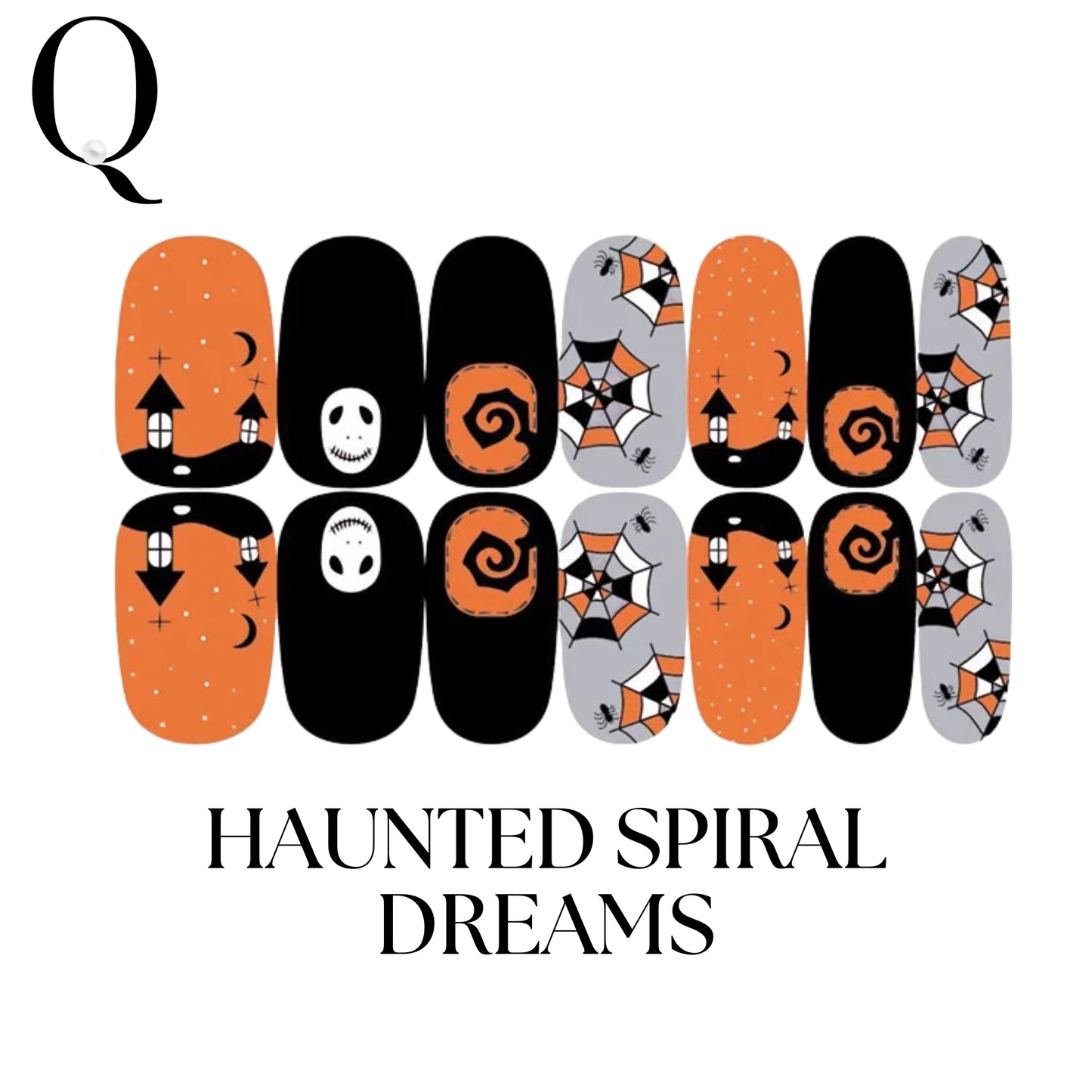 🎃 Everyday Spooky – Gothic & Elegant Full Nail Stickers Set 🕸