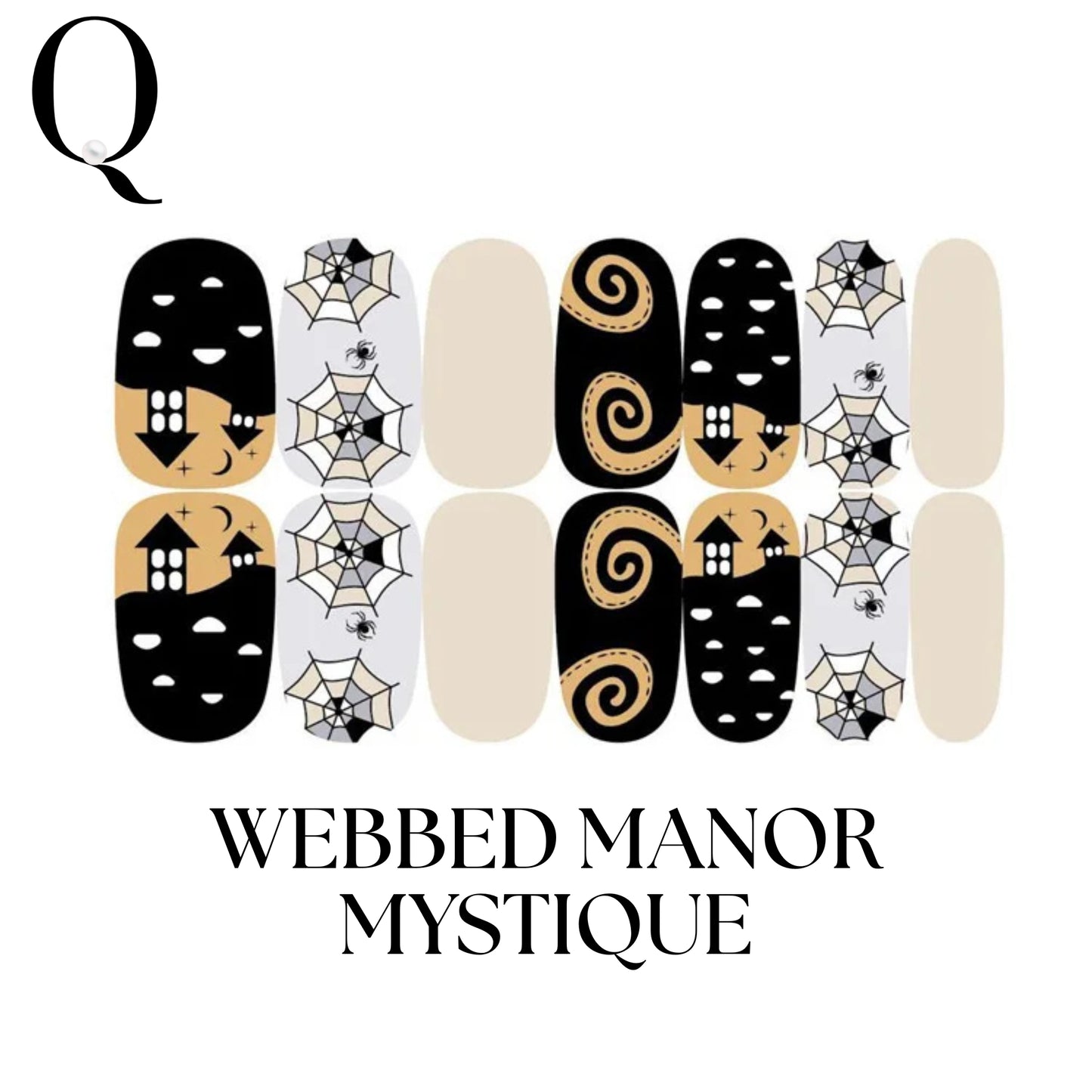 🎃 Everyday Spooky – Gothic & Elegant Full Nail Stickers Set 🕸